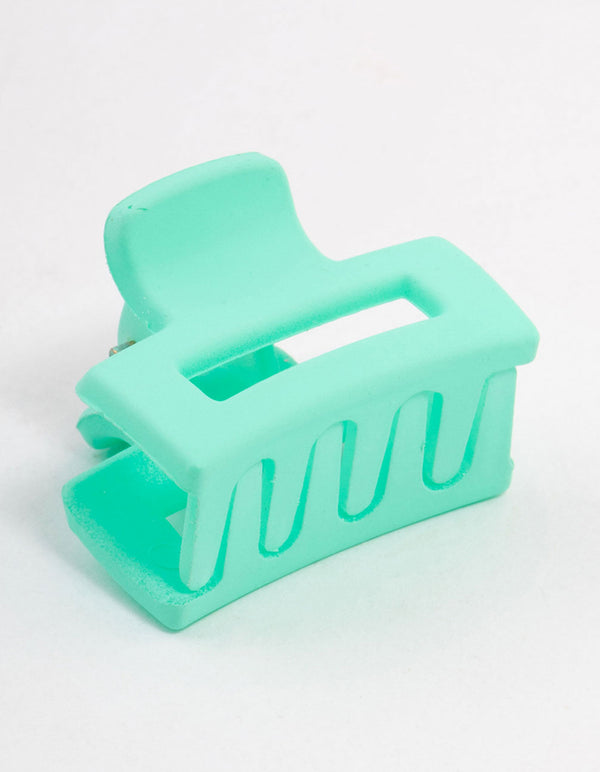 Mint Rectangle Claw Clip