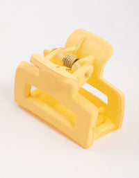 Yellow Mini Rectangle Claw Clip - link has visual effect only