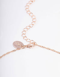Rose Gold Plated Heart Pendant Twisted Chain Necklace - link has visual effect only