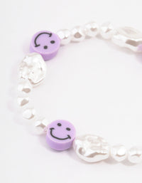 Pearl Smiley Stretch Bracelet - link has visual effect only