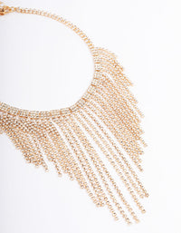 Gold Diamante Fringe Choker - link has visual effect only