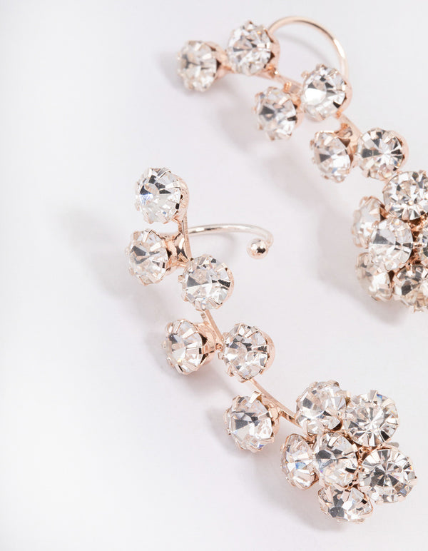 Rose Gold Flower Vine Earring Cuff