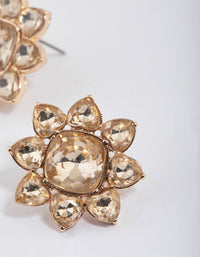 Gold Flower Sun Stud Earrings - link has visual effect only
