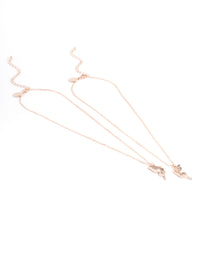 Rose Gold Butterfly Sister Necklace Pack - link has visual effect only