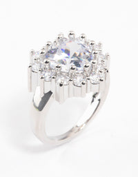 Rhodium Grand Heart Ring - link has visual effect only