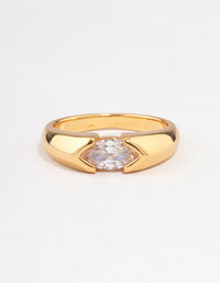Gold Plated Statement Marquise Ring - link has visual effect only