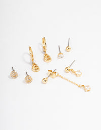 Letter 'G' Gold Plated Initial Ear Stackers - link has visual effect only