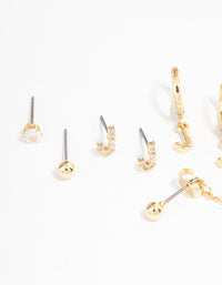 Letter 'J' Gold Plated Initial Ear Stackers - link has visual effect only