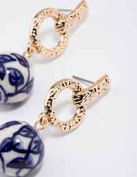 Gold Molten Painted Ball Earrings - link has visual effect only