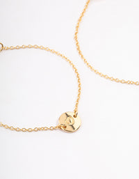Gold Plated Heart Disc Bracelet Pack - link has visual effect only