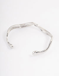 Rhodium Melted Cuff Bangle - link has visual effect only