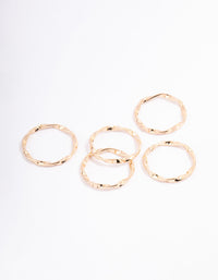 Gold Classic Twisted Ring 5-Pack - link has visual effect only
