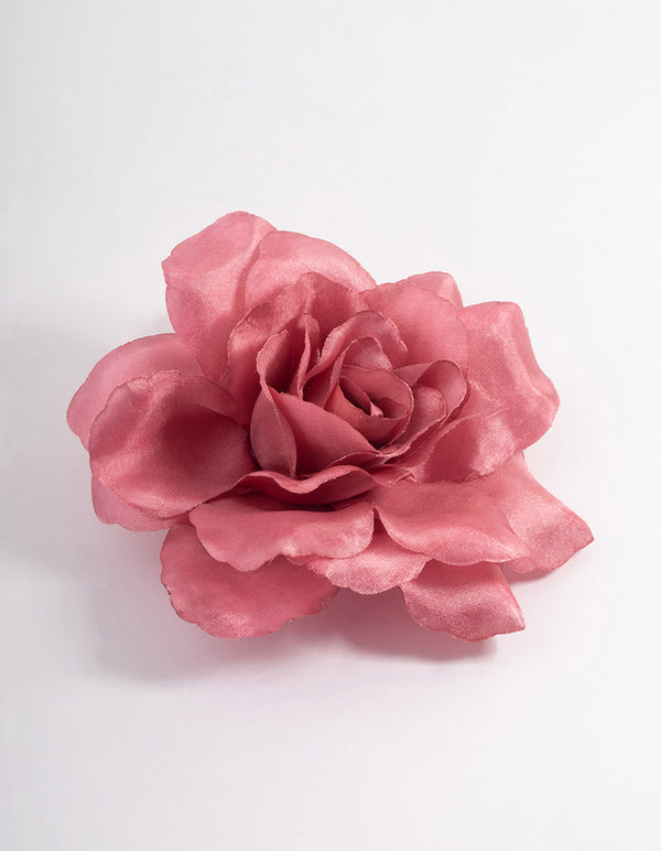 Fabric Pink Stone Flower Corsage
