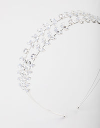 Silver Double Leaf Row Headband - link has visual effect only