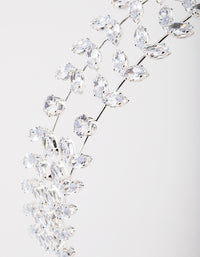 Silver Double Leaf Row Headband - link has visual effect only