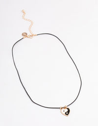 Gold Yin & Yang Heart Cord Necklace - link has visual effect only