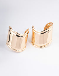 Gold Statement Wave Cuff Bangle Pack - link has visual effect only