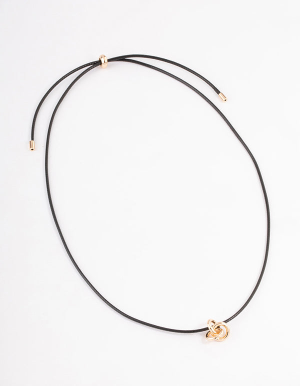 Dainty Gold Knot Adjustable Cord Choker
