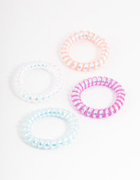 Metallic Coil Hair Tie 4-Pack - link has visual effect only