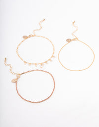 Gold Cupchain Apple Anklet Pack - link has visual effect only