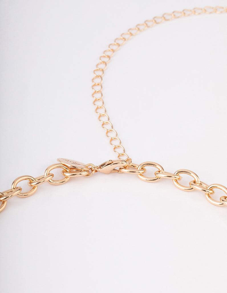Gold Large Open Heart Waist Chain - Lovisa