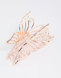 Rose Gold Detailed Butterfly Claw Clip - link has visual effect only