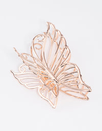 Rose Gold Detailed Butterfly Claw Clip - link has visual effect only