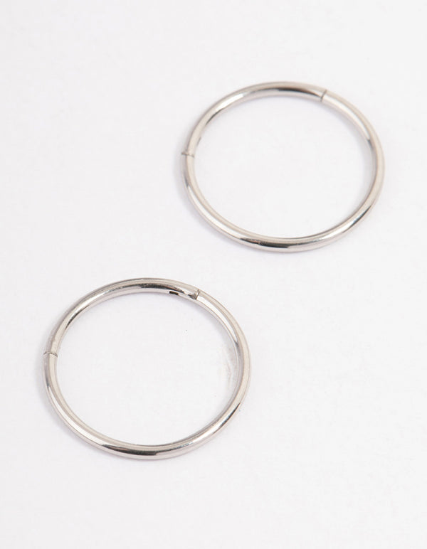 Surgical Steel Fine Sleeper Earrings 10mm