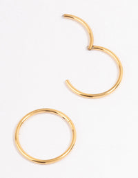 Gold Plated Surgical Steel Fine Sleeper Earrings 10mm - link has visual effect only