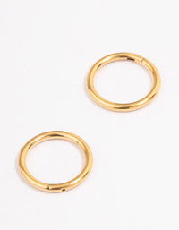 Gold Plated Surgical Steel Fine Sleeper Earrings 6mm - link has visual effect only
