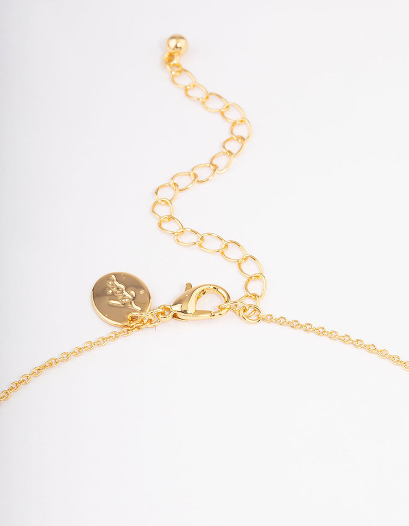 Gold Plated Aquarius Coin Pendant Necklace - Lovisa