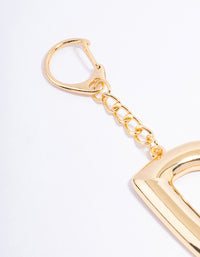 Gold Plated Letter 'D' Initial Key Ring - link has visual effect only