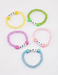 Kids Beaded BFF Stretch Bracelet 5-Pack - link has visual effect only
