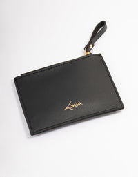 Black Rectangle Mini Wallet - link has visual effect only