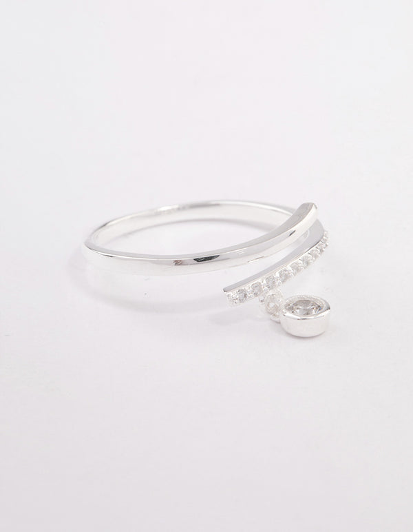Sterling Silver Cubic Zirconia Charm Ring