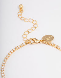 Gold Plated Small Round Tennis Bracelet - link has visual effect only