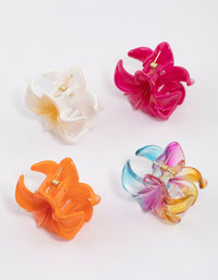 Vibrant Hibiscus Hair Claw Clip 4-Pack - link has visual effect only