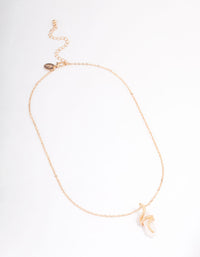 Gold Clear Quartz Snake Wrap Shard Necklace - link has visual effect only