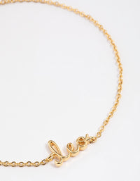 Gold Plated Leo Script Bracelet - link has visual effect only