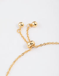 Gold Plated Leo Script Bracelet - link has visual effect only