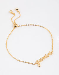 Gold Plated Gemini Script Bracelet - link has visual effect only