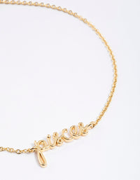 Gold Plated Pisces Script Bracelet - link has visual effect only