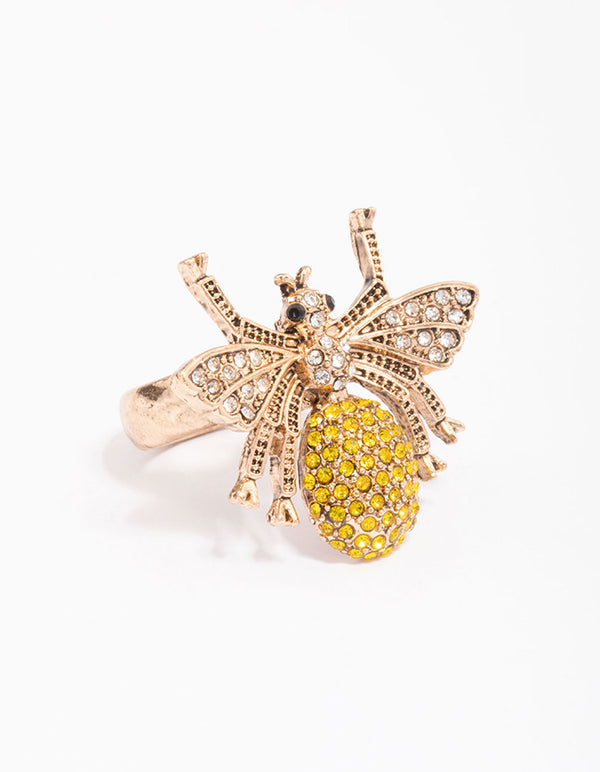 Antique Gold Bumble Bee Ring
