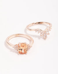 Rose Gold Arched Ring Pack - link has visual effect only