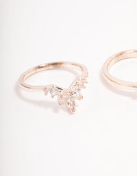 Rose Gold Arched Ring Pack - link has visual effect only