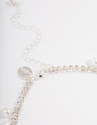 Silver Cupchain Pearl Tassel Choker - link has visual effect only