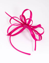 Pink Fabric Stone Ribbon Fascinator - link has visual effect only