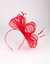 Red Sinamway Red Triangle Feather Fascinator - link has visual effect only