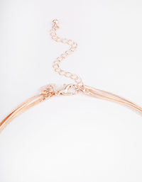 Rose Gold Flat Snake Chain Y-Shape Necklace - link has visual effect only