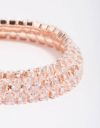 Rose Gold Multi Stone Tennis Bracelet - link has visual effect only